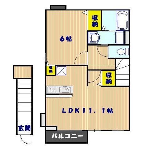 ジュネス東IIの物件間取画像