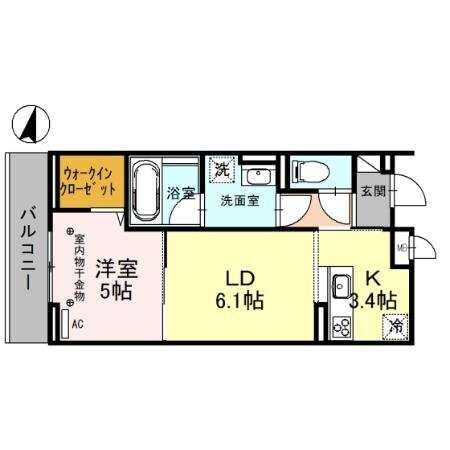 ONARIGOTEN－Dの物件間取画像