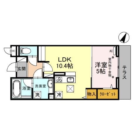 ONARIGOTEN－Dの物件間取画像