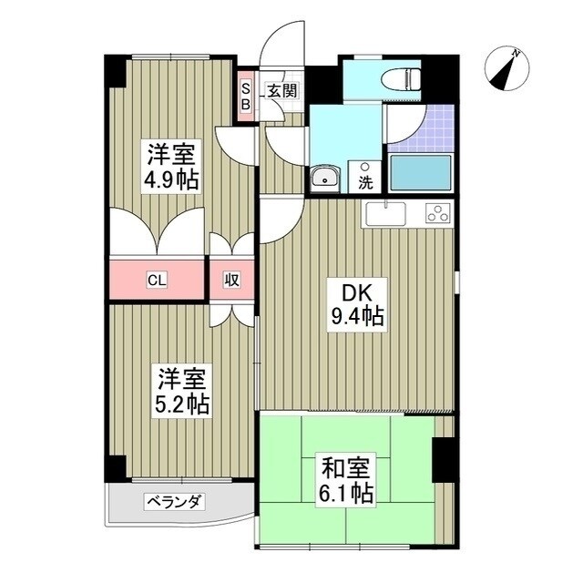 K・Mコーポの物件間取画像