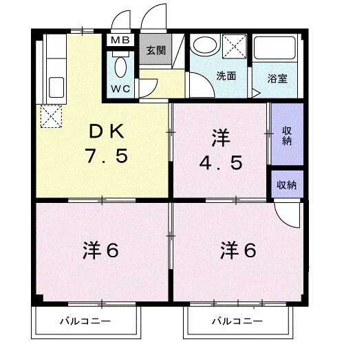 エルディム富士見の物件間取画像