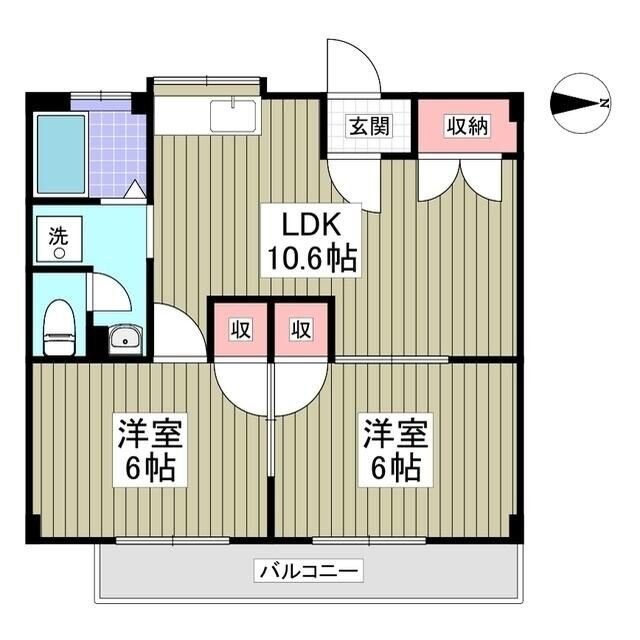 筑波レジデンスの物件間取画像