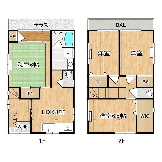 東松山市本町２丁目貸家の物件間取画像