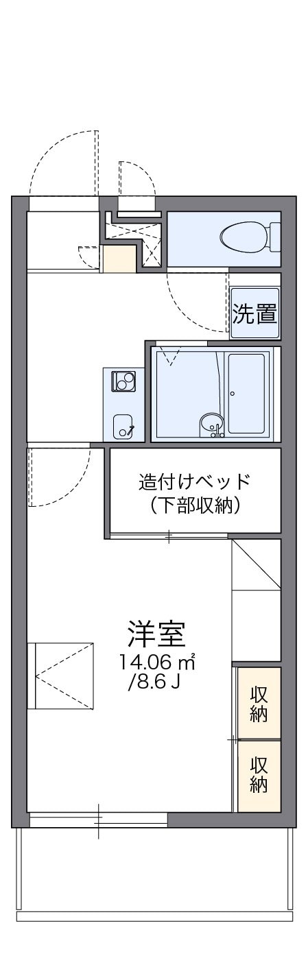 レオパレスサザンクロスＢの物件間取画像