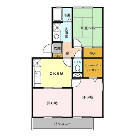 グリーンパーク堀之内の物件間取画像