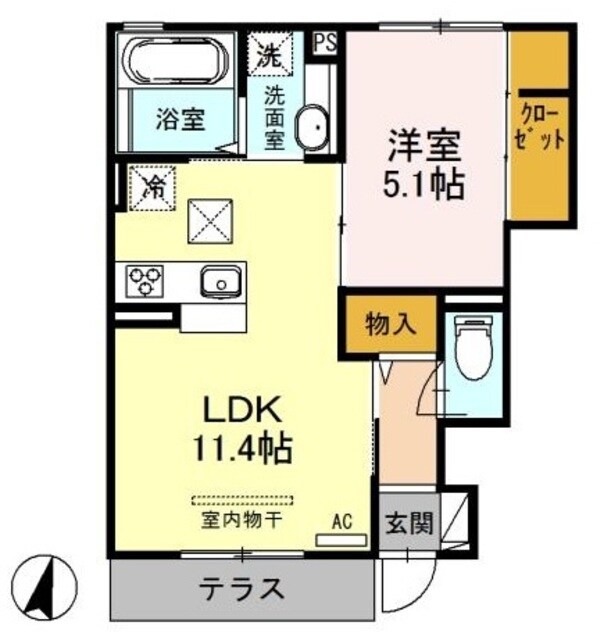 フレシール西大宮IIの物件間取画像