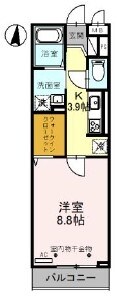 Miele南越谷の物件間取画像