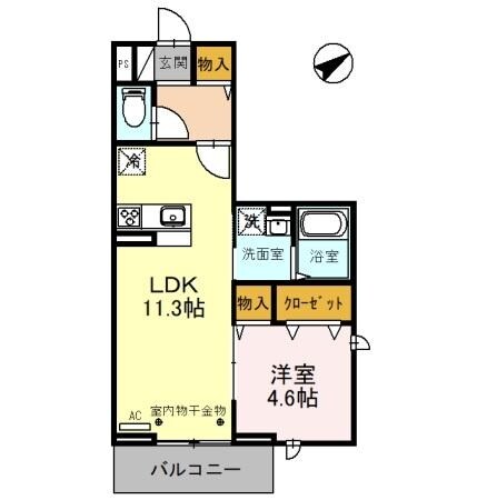 クレールＫの物件間取画像