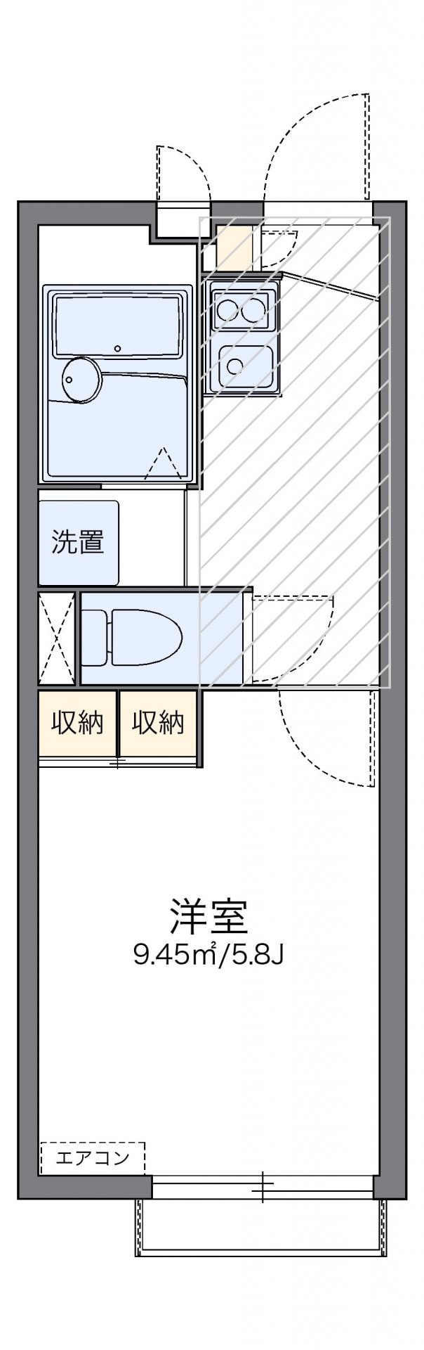 レオパレスクリサンテーモの物件間取画像