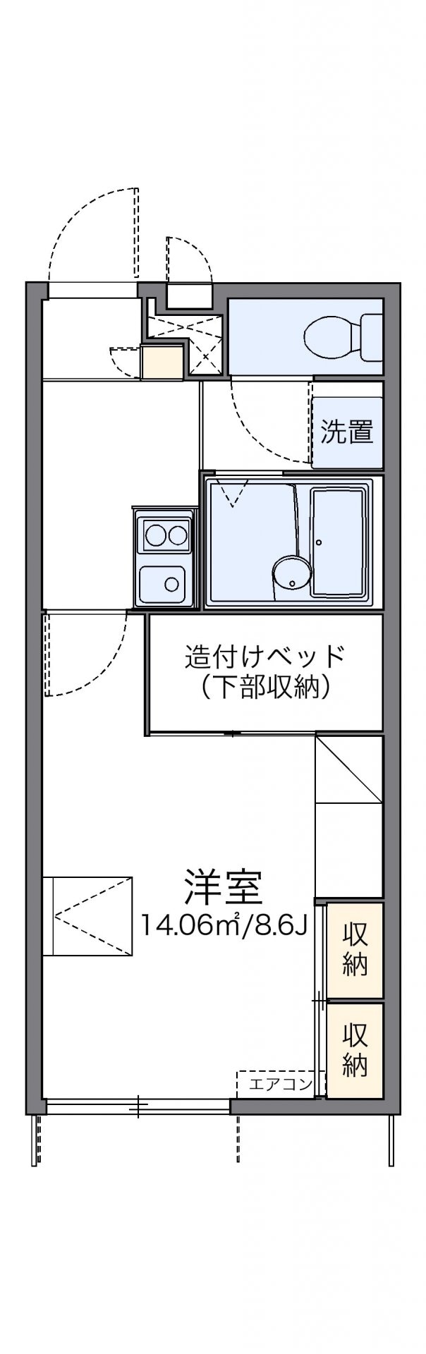 レオパレスプレジャータウンIIの物件間取画像