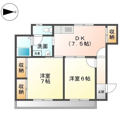 エステート山崎の物件間取画像