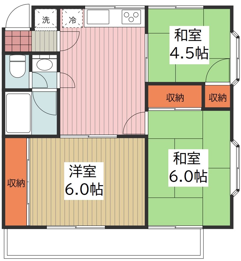 コーポウエタケの物件間取画像