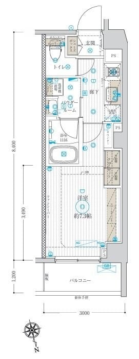 ARCOBALENO TAKENOTSUKAの物件間取画像