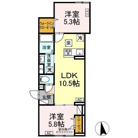 グラナーデ六町の物件間取画像