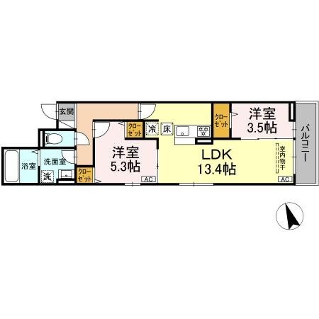 グラナーデ東伊興の物件間取画像