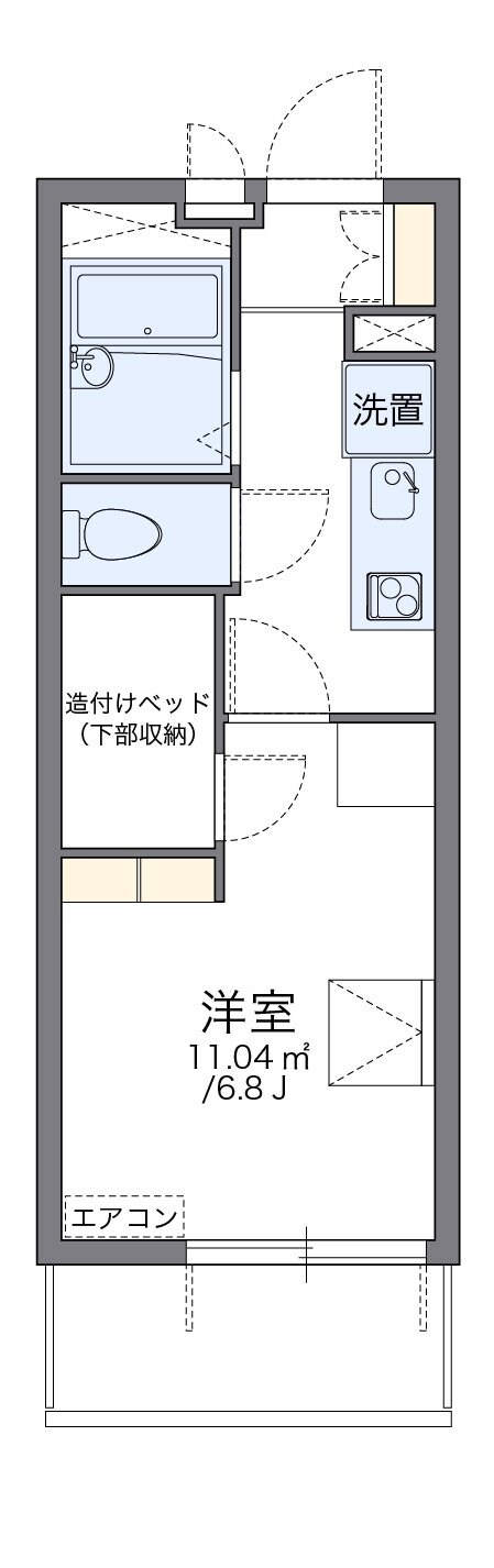 レオパレスモモハイツの物件間取画像