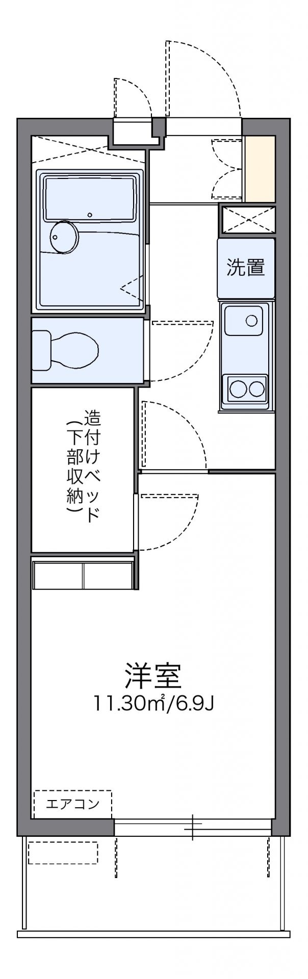 レオパレスプレステージ草加の物件間取画像