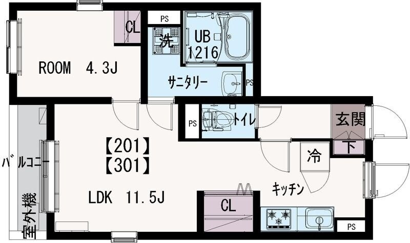 IXO陽桜の物件間取画像