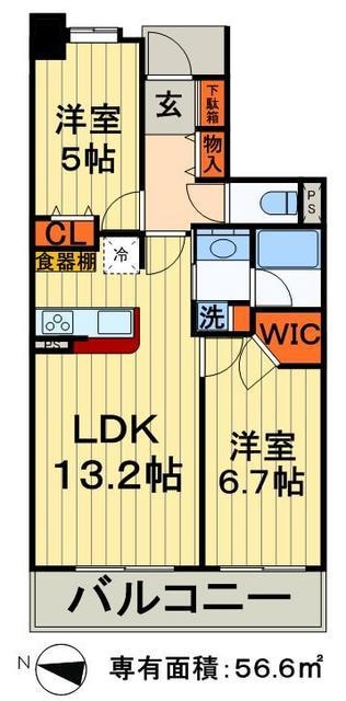 ライオンズグローベル北千住シティマークスの物件間取画像