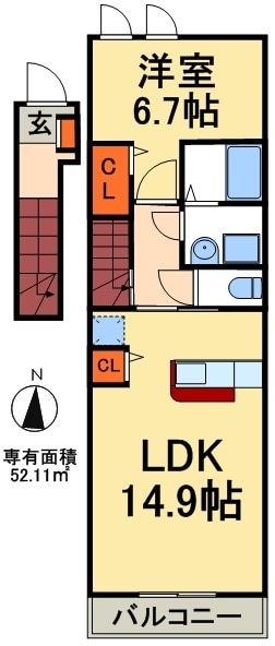 フィルメゾンの物件間取画像