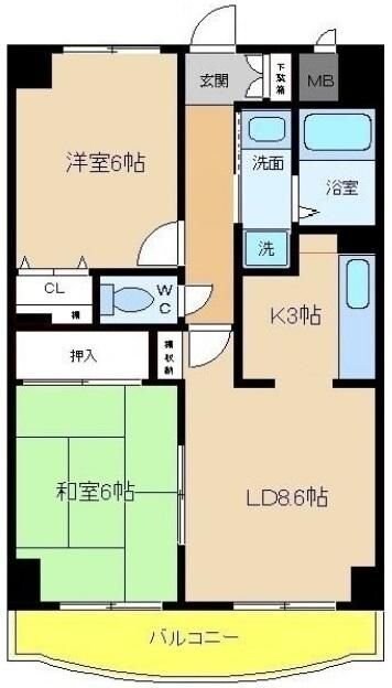 リレント谷塚の物件間取画像