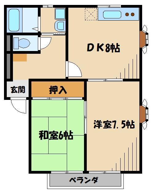 グランドハイツＣ－ＶＩの物件間取画像