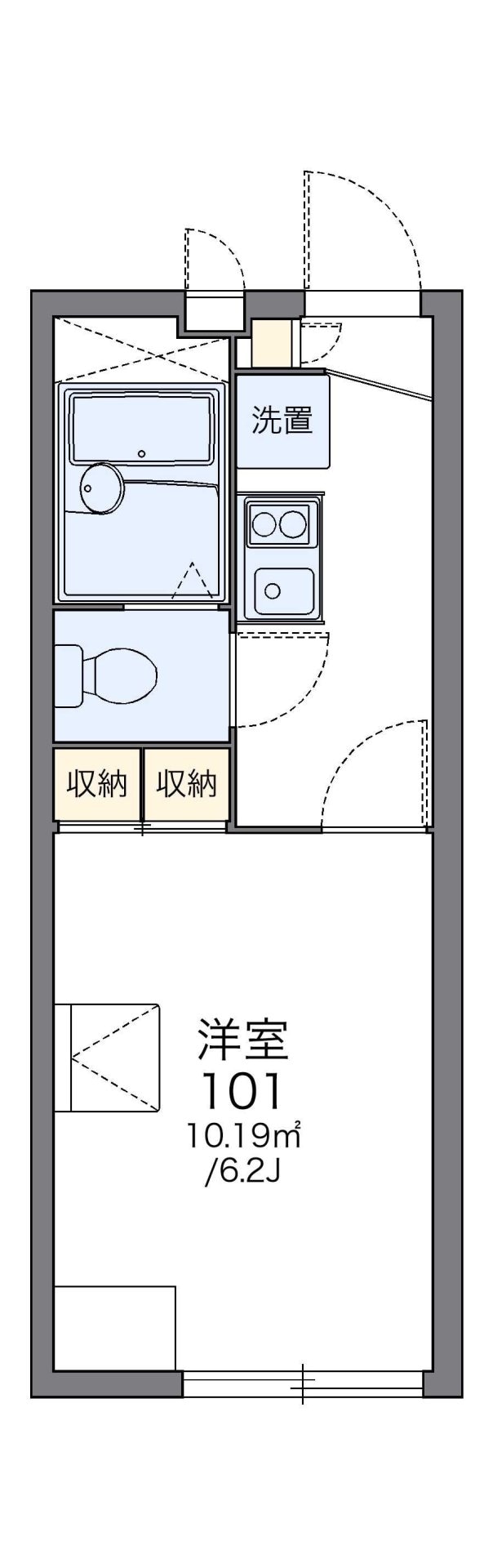 レオパレスアレグリーアIIの物件間取画像