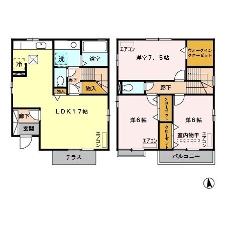 円阿弥貸家　Ａの物件間取画像