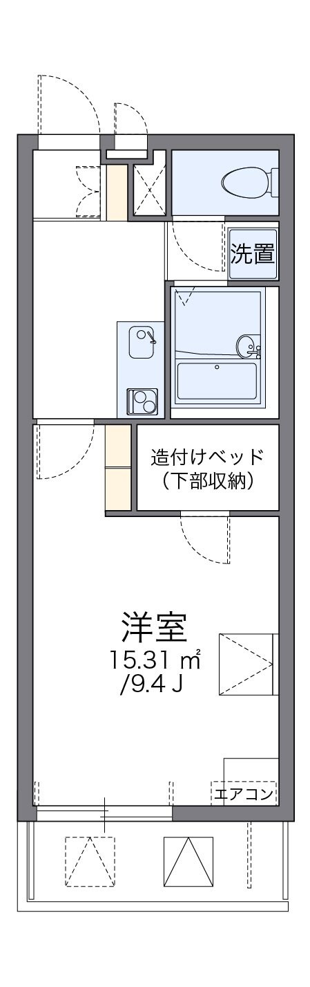 レオパレスパークハイツ　Ａの物件間取画像