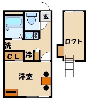 レオパレスエルミタージュの物件間取画像