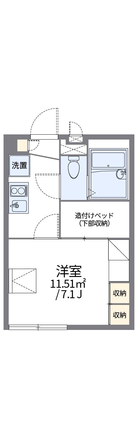 レオパレスアルテIIIの物件間取画像