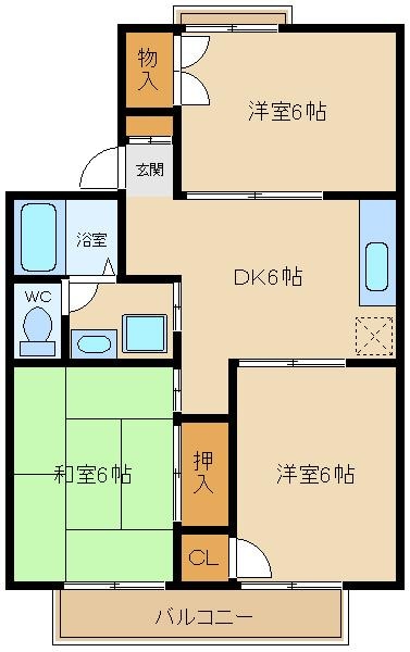 スカイサンハイツの物件間取画像