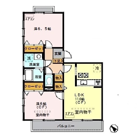 グリーンヒルズの物件間取画像