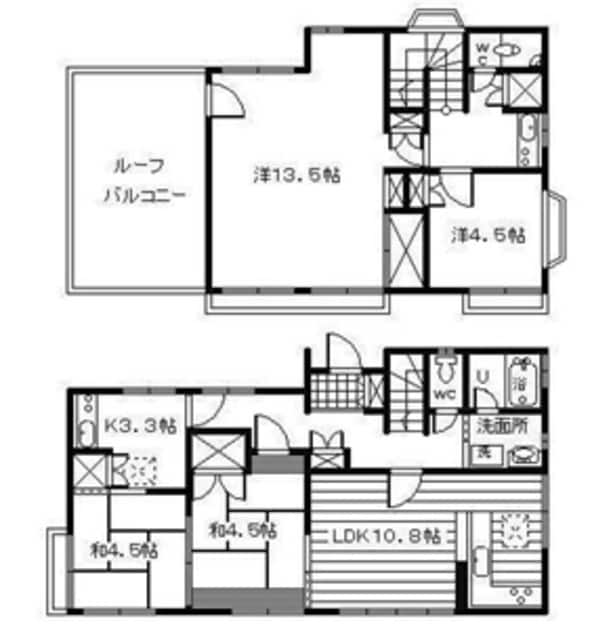 南区根岸貸家の物件間取画像