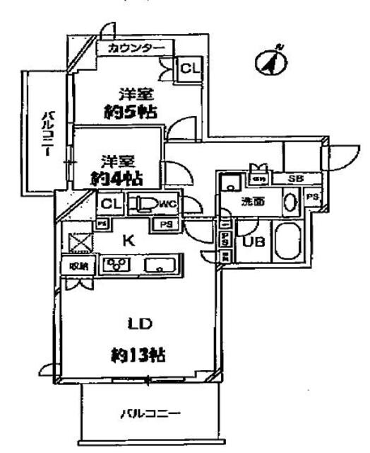 ドゥーエ大宮の物件間取画像