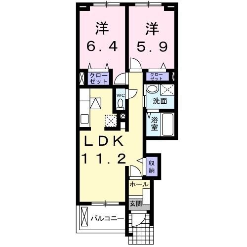 ベル　プランタンの物件間取画像