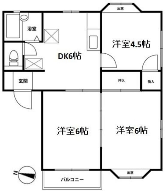 サンエイトシティーの物件間取画像