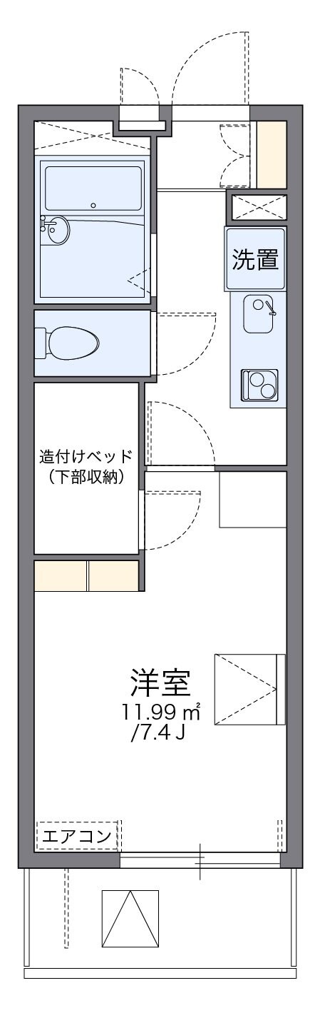 レオパレスアルテア日進の物件間取画像