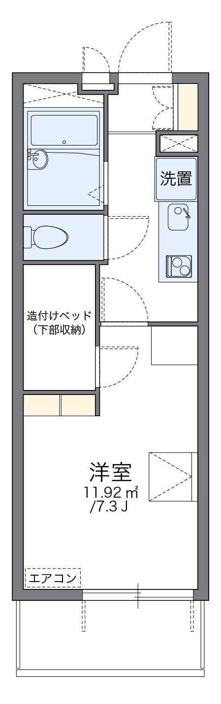 レオパレステルセイラの物件間取画像