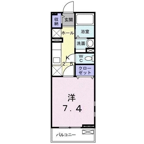 カーサ朝日の物件間取画像