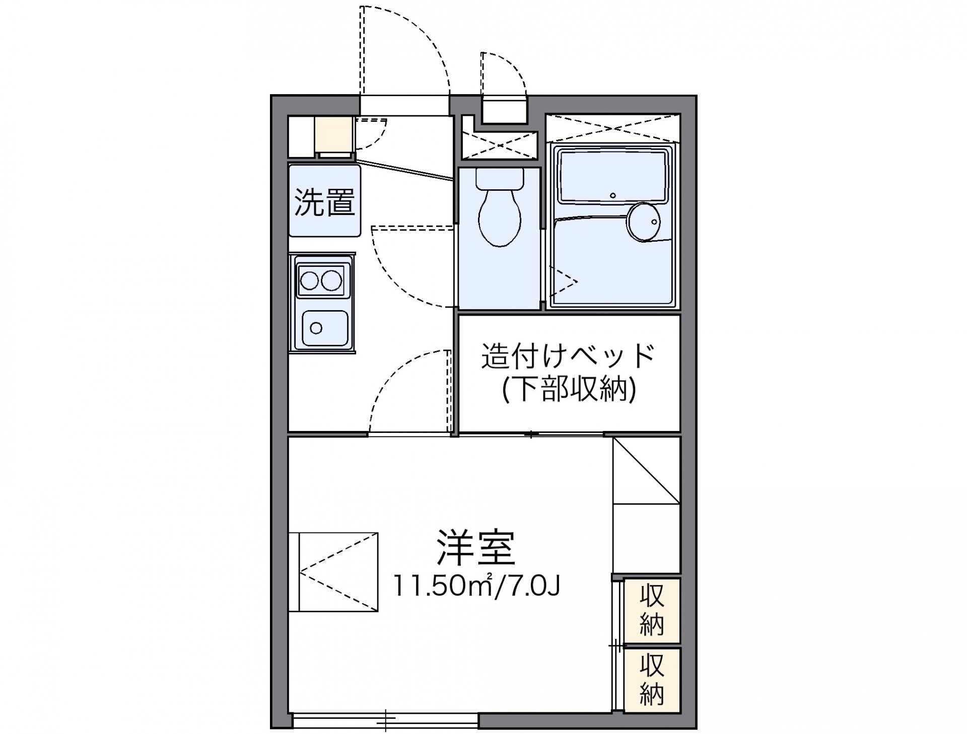 レオパレスワカホの物件間取画像