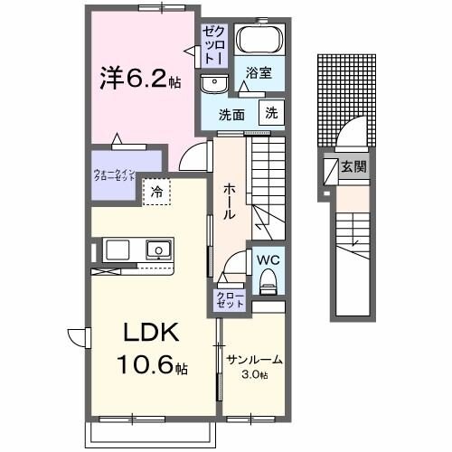 ロータスパークＣの物件間取画像