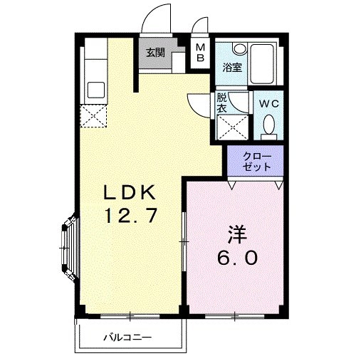 ニューエルデム仲田の物件間取画像