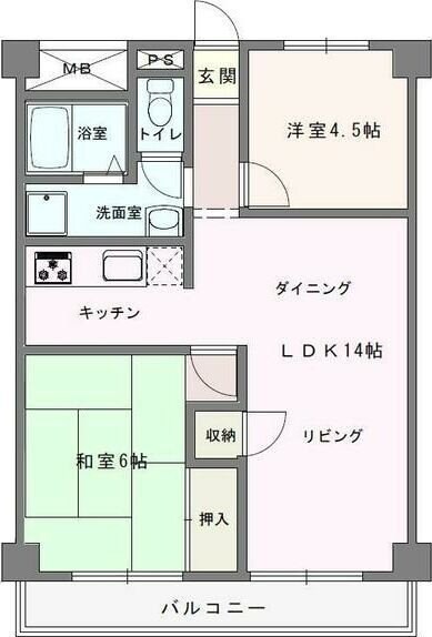 ロイヤルハイツ吉岡Aの物件間取画像