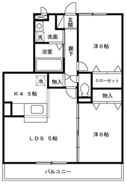 ベルデュール壱番館の物件間取画像