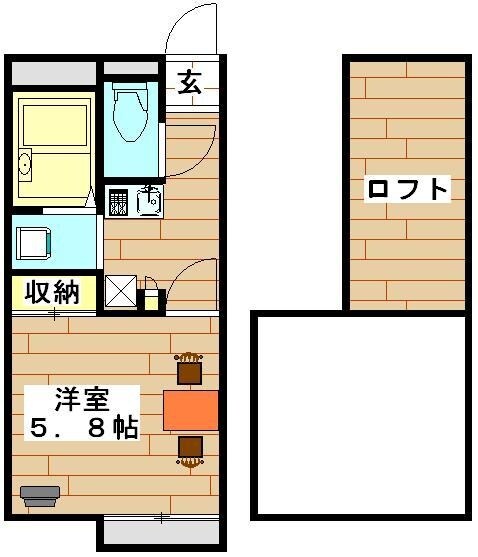 レオパレスボヌールの物件間取画像