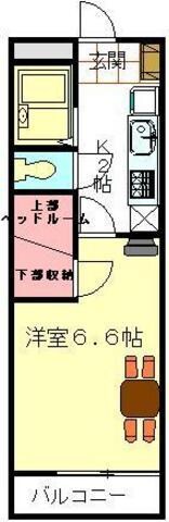 レオパレスＫウッズIIの物件間取画像