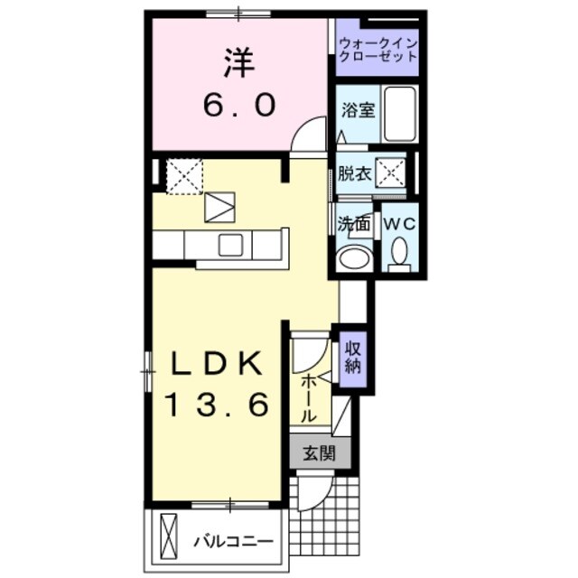 ソレイユI番館の物件間取画像