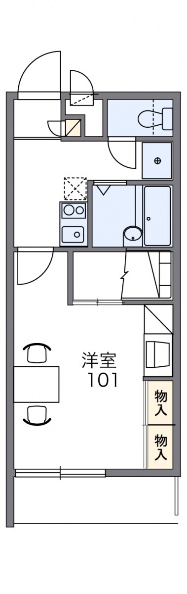 レオパレスＹＵＴＡＫＡの物件間取画像