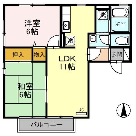 ソレイユ白子IIの物件間取画像